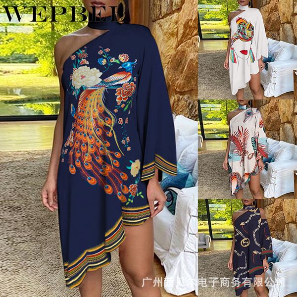 women spring autumn loose orange one shoulder dress casual ladies long sleeve halter irregular mini dress q1210, Black;gray
women spring autumn loose orange one shoulder dress casual ladies long sleeve halter irregular mini dress q1210, Black;gray