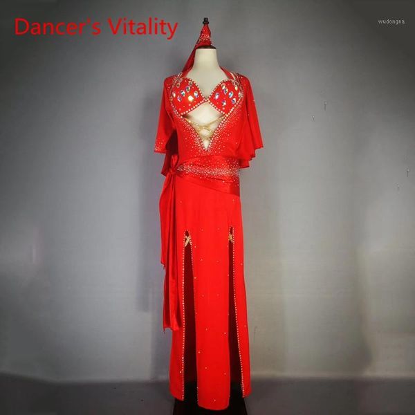 korea design 5pcs women belly dance costume performance dress bra robe hair band waist scarf underwear handmade bling bling1, Black;red
korea design 5pcs women belly dance costume performance dress bra robe hair band waist scarf underwear handmade bling bling1, Black;red