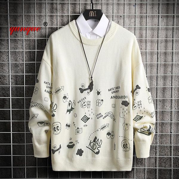 men's sweaters qunque oversized knitted winter 2021 retro hedging jumper harajuku casual fashion white sweater men, White;black
men's sweaters qunque oversized knitted winter 2021 retro hedging jumper harajuku casual fashion white sweater men, White;black