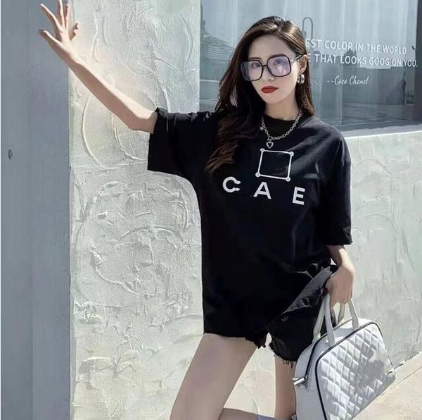 women's & tees t-shirt 2022 spring and summer cc printed men's pure cotton loose sleeves, White
women's & tees t-shirt 2022 spring and summer cc printed men's pure cotton loose sleeves, White