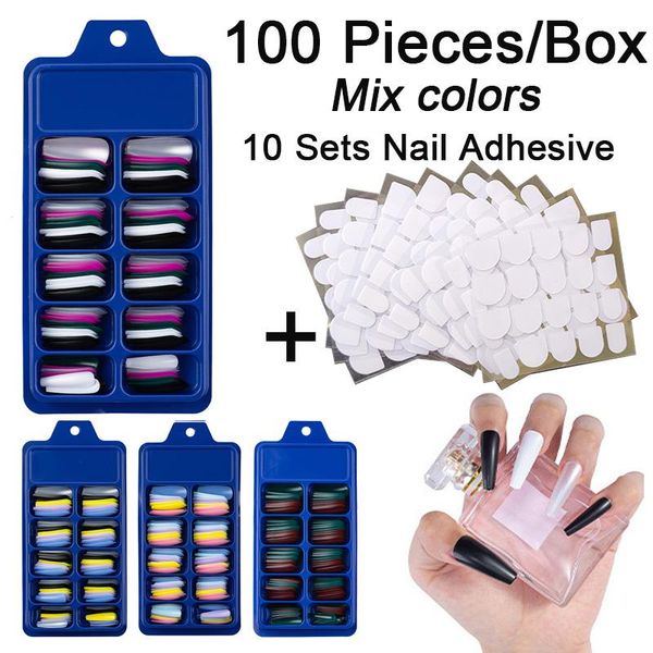 100 pieces/box mixed color ballerina false nail tips with 10 sets of nail adhesive full cover fake diy, Red;gold
100 pieces/box mixed color ballerina false nail tips with 10 sets of nail adhesive full cover fake diy, Red;gold