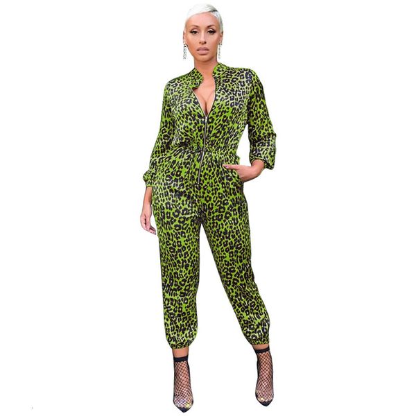 women jumpsuits fashion leopard pattern jumpsuits with zipper casual v-neck long sleeve capris jumpsuits womens designers clothes, Black;white
women jumpsuits fashion leopard pattern jumpsuits with zipper casual v-neck long sleeve capris jumpsuits womens designers clothes, Black;white