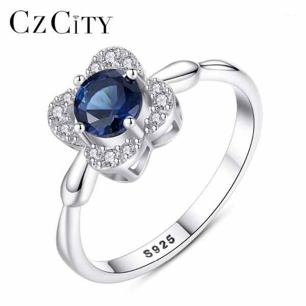 czcity classic created blue sapphire solitaire wedding engagement 925 sterling silver flower ring for women cubic zirconia rings1, Golden;silver
czcity classic created blue sapphire solitaire wedding engagement 925 sterling silver flower ring for women cubic zirconia rings1, Golden;silver