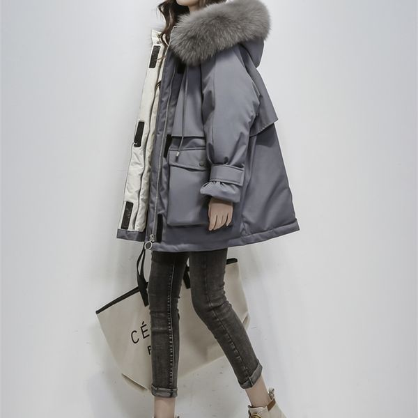 down jacket women's mid-length new popular fashion white duck down winter jacket parka 201217, Black
down jacket women's mid-length new popular fashion white duck down winter jacket parka 201217, Black
