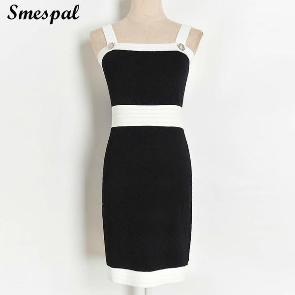 women sleeveless knitting dresses spring bodycon dress in contrast color, Black;gray
women sleeveless knitting dresses spring bodycon dress in contrast color, Black;gray