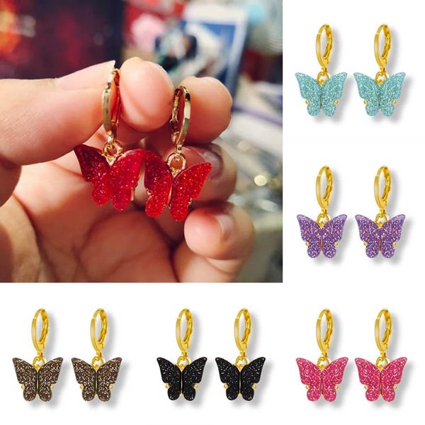colorful shining glitter acrylic butterfly pendant drop earring with micro paved animal sweet earring for women fashion jewelry, Silver
colorful shining glitter acrylic butterfly pendant drop earring with micro paved animal sweet earring for women fashion jewelry, Silver