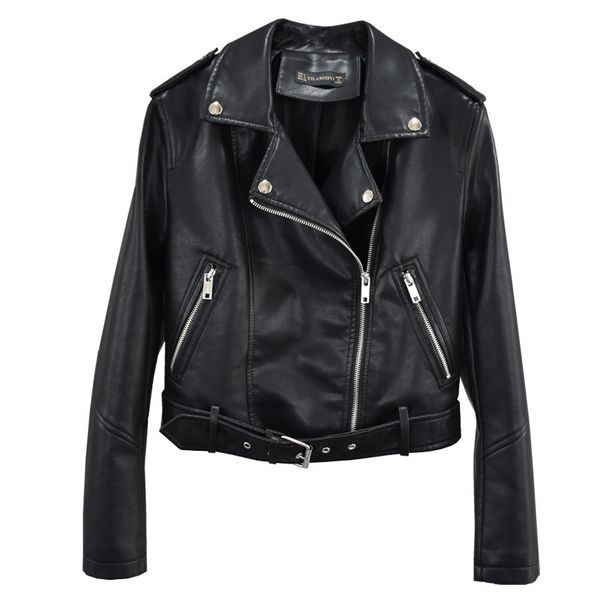 2021 new spring autumn plutonium of women leather jacket high jackets with belt by0j, Black
2021 new spring autumn plutonium of women leather jacket high jackets with belt by0j, Black