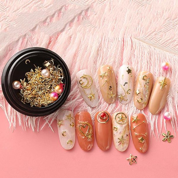 1 box punk metal nail art decor 3d star moon flower nail rivet diy slice glitter pearl rhinestone decoration manicure tool, Silver;gold
1 box punk metal nail art decor 3d star moon flower nail rivet diy slice glitter pearl rhinestone decoration manicure tool, Silver;gold