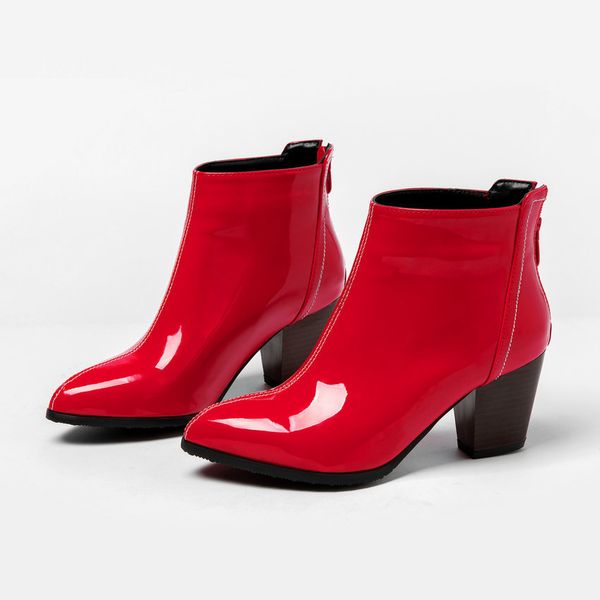 2021 pu leather square heel autumn winter comfort ankle boots round toe high heel fashion zipper women shoes size 34-43, Black
2021 pu leather square heel autumn winter comfort ankle boots round toe high heel fashion zipper women shoes size 34-43, Black