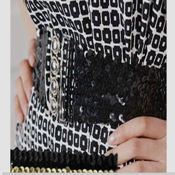 elastic punk sparkling sequins women's stretch wide cool waistband waist belt, Black;brown
elastic punk sparkling sequins women's stretch wide cool waistband waist belt, Black;brown