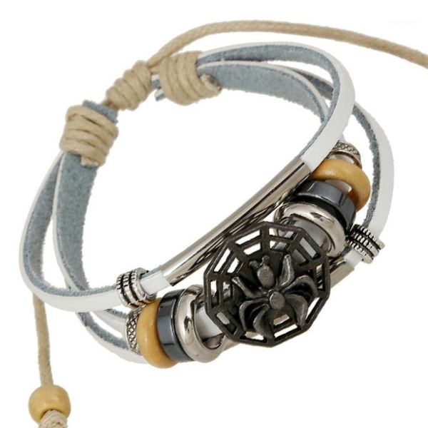 charm bracelets punk fashion black spider adjustable bracelet alloy beads white genuine leather wrap bangle wristbands hiphop rock jewelry1, Golden;silver
charm bracelets punk fashion black spider adjustable bracelet alloy beads white genuine leather wrap bangle wristbands hiphop rock jewelry1, Golden;silver