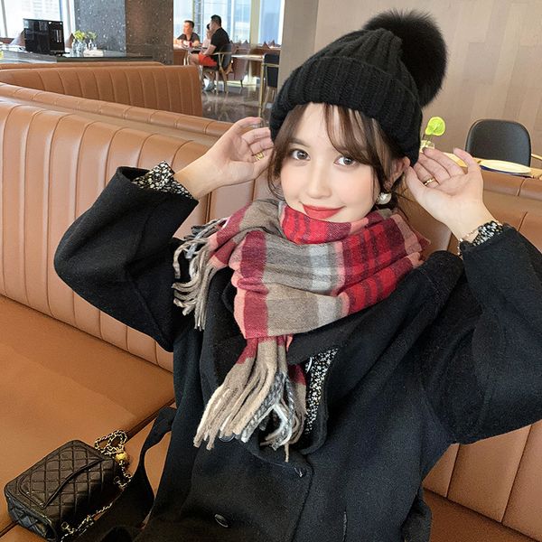 scarf female winter student brand cute plaid shawl warm and versatile lengthened thick neck neck 2020 new klwe, Blue;gray
scarf female winter student brand cute plaid shawl warm and versatile lengthened thick neck neck 2020 new klwe, Blue;gray