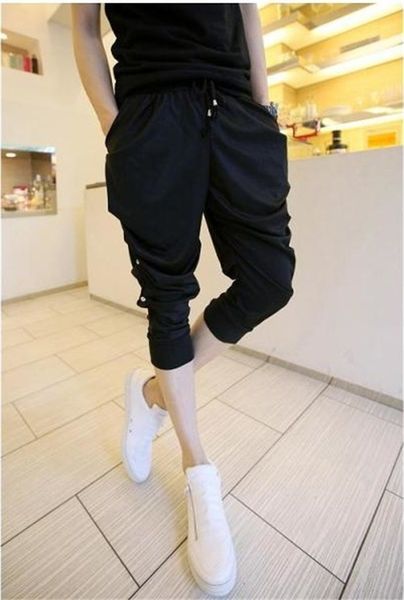 summer casual cropped trousers korean version of orange decoration trend wild harlan men's plus size trendy men's pants, Black
summer casual cropped trousers korean version of orange decoration trend wild harlan men's plus size trendy men's pants, Black