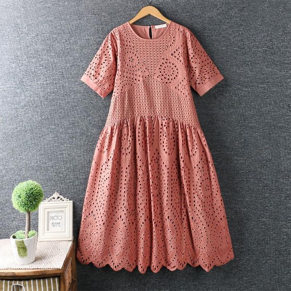 casual dresses 2021 summer small fresh cotton dress hollow embroidery o neck loose, Black;gray
casual dresses 2021 summer small fresh cotton dress hollow embroidery o neck loose, Black;gray