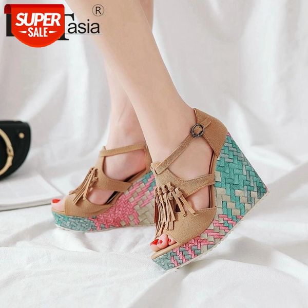 doratasia brand new ladies wedges high heels sandals 2020 party platform sandals women fashion fringe summer shoes woman #tt9i, Black
doratasia brand new ladies wedges high heels sandals 2020 party platform sandals women fashion fringe summer shoes woman #tt9i, Black