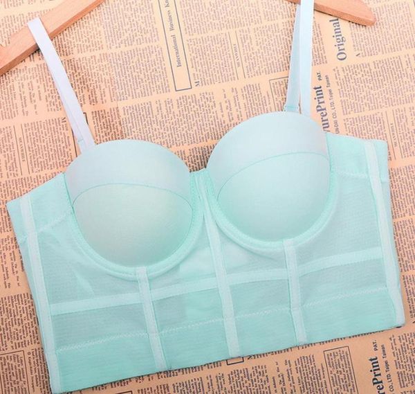 new fashion mesh push up bralet women's corset bustier bra night club party cropped, White
new fashion mesh push up bralet women's corset bustier bra night club party cropped, White
