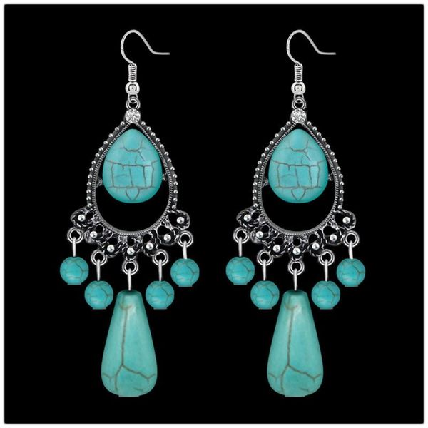 vintage turquoises dangle earrings for women ethnic style ancient silver color hollow out water drop long earring
vintage turquoises dangle earrings for women ethnic style ancient silver color hollow out water drop long earring
