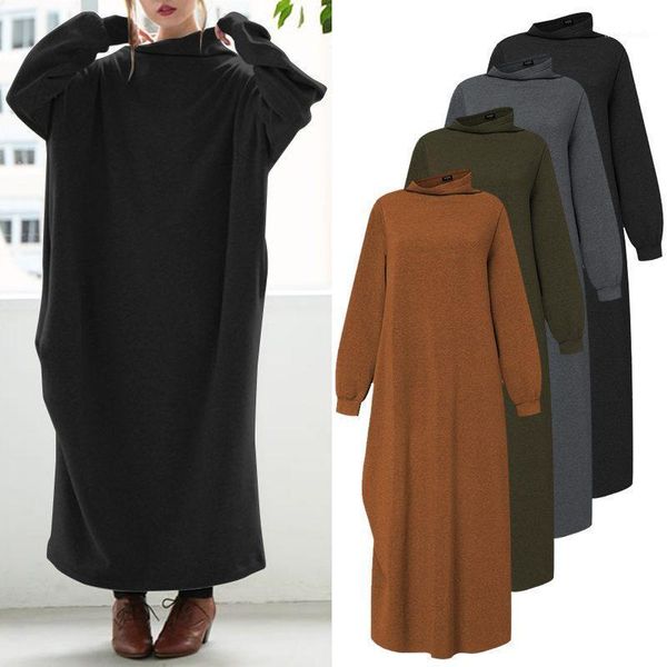 autumn winter dress vonda women casual turtleneck long sleeve dress long sweatshirts femme robe plus size bohemian vestidos1, Black;gray
autumn winter dress vonda women casual turtleneck long sleeve dress long sweatshirts femme robe plus size bohemian vestidos1, Black;gray