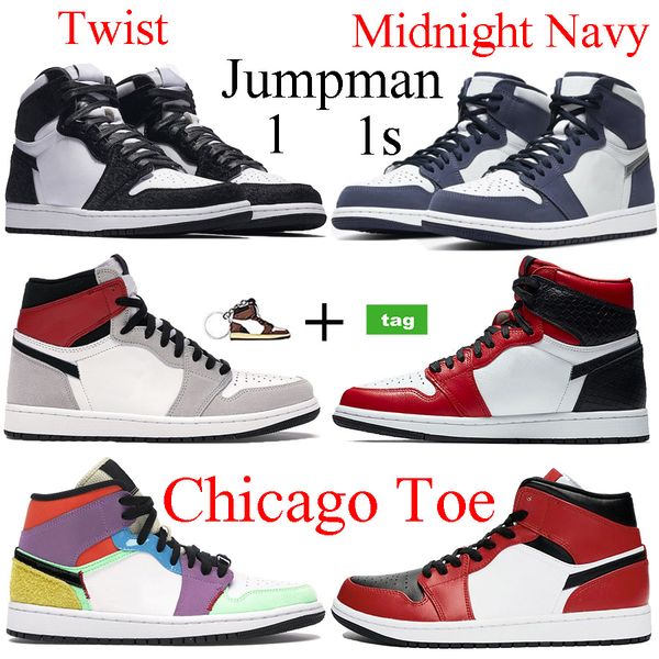 2021 midnight navy jumpman 1s 1 basketball shoes twist lucky green satin snake dark mocha sneakers mid chicago toe men women trainers, White;red
2021 midnight navy jumpman 1s 1 basketball shoes twist lucky green satin snake dark mocha sneakers mid chicago toe men women trainers, White;red