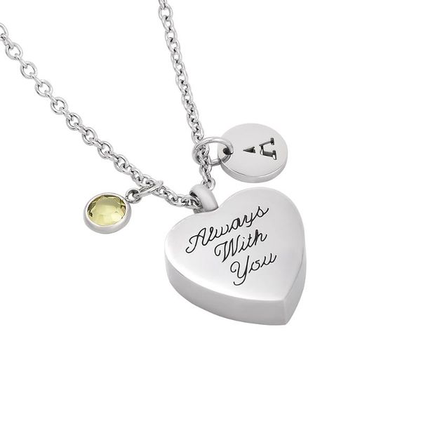 pendant necklaces etching always with you forever heart memorial locket ashes jewelry stainless steel cremation urn necklace for women, Silver
pendant necklaces etching always with you forever heart memorial locket ashes jewelry stainless steel cremation urn necklace for women, Silver