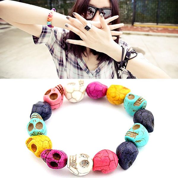 charm bracelets fashion unique design women multicolors skull elastic bracelet jewelry gifts 8 lxh, Golden;silver
charm bracelets fashion unique design women multicolors skull elastic bracelet jewelry gifts 8 lxh, Golden;silver
