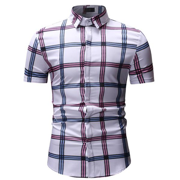 men's casual shirts 2021 summer fashion turn down collar neck short sleeve shirt / man's plaid, White;black
men's casual shirts 2021 summer fashion turn down collar neck short sleeve shirt / man's plaid, White;black