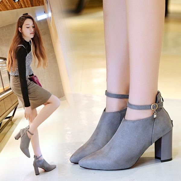 boots 2021 autumn winter fashion woman high heels women ankle pointed toe big size 41 42, Black
boots 2021 autumn winter fashion woman high heels women ankle pointed toe big size 41 42, Black