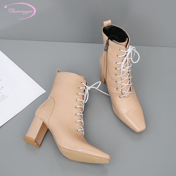 boots british college style square toe paint ankle boot lace-up zipper black white apricot red high-heeled chunky women's riding
boots british college style square toe paint ankle boot lace-up zipper black white apricot red high-heeled chunky women's riding