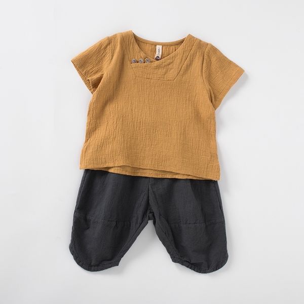 cootelili 90-140cm cotton linen summer toddler boys clothes sets short sleeve baby t-shirt + pants breathable children clothing y200325, White 
cootelili 90-140cm cotton linen summer toddler boys clothes sets short sleeve baby t-shirt + pants breathable children clothing y200325, White