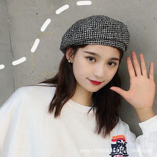 beret female autumn and winter retro plaid literary leisure houndstooth boinas para mujer casquette homme czapka zimowa fashion, Blue;gray
beret female autumn and winter retro plaid literary leisure houndstooth boinas para mujer casquette homme czapka zimowa fashion, Blue;gray