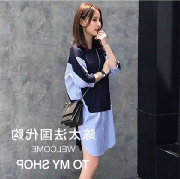 skirt chen tai french maje shirt women's medium length new 3 / 4 sleeve irregular dress for summer 2019, Black;gray
skirt chen tai french maje shirt women's medium length new 3 / 4 sleeve irregular dress for summer 2019, Black;gray