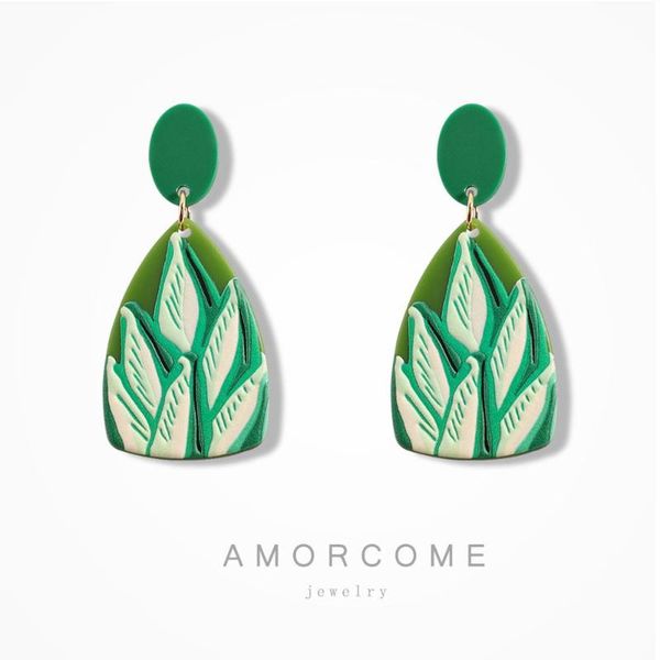 amorcome bohemian simulated polymer clay geometric green acrylic earrings for women leaf printed hanging earrings jewelry gift, Silver
amorcome bohemian simulated polymer clay geometric green acrylic earrings for women leaf printed hanging earrings jewelry gift, Silver