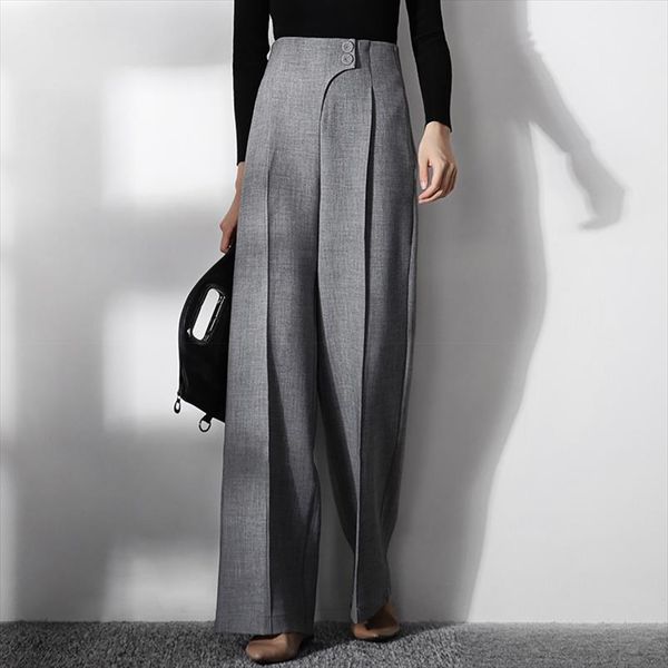 high waist women new fashion 2020 spring autumn ol wide leg pant work pants long trousers, Black;white
high waist women new fashion 2020 spring autumn ol wide leg pant work pants long trousers, Black;white