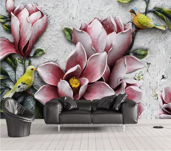 parede de parede custom wallpaper 3d mural embossed magnolia bird tv background wall living room bedroom restaurant 3d wallpaper1
parede de parede custom wallpaper 3d mural embossed magnolia bird tv background wall living room bedroom restaurant 3d wallpaper1