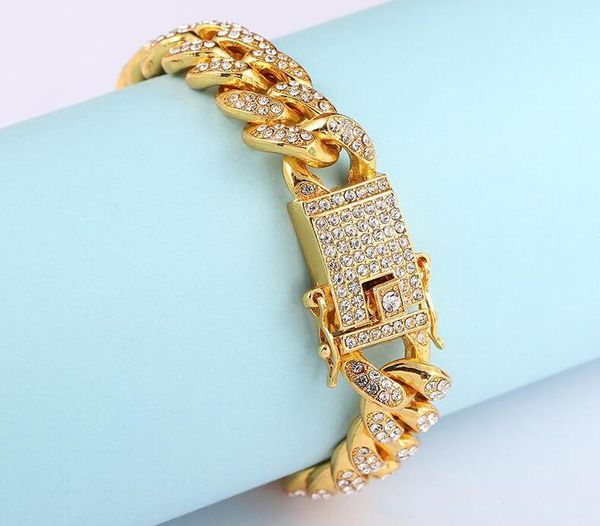mens luxury iced out diamond fashion bracelets bangles gold cuban link chain miami bracelet hip hop jewelry, Black
mens luxury iced out diamond fashion bracelets bangles gold cuban link chain miami bracelet hip hop jewelry, Black