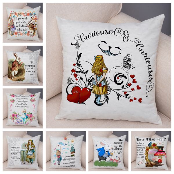 alice in wonderland cushion cover cute rabbit cat printed sofa pillow vintage home decorative pillow case for children room
alice in wonderland cushion cover cute rabbit cat printed sofa pillow vintage home decorative pillow case for children room