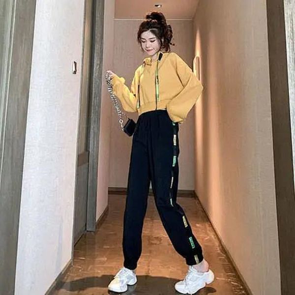2021 new a short piece/two autumn with hood western style sweater hare thin casual pants set of two pieces 12y9, White
2021 new a short piece/two autumn with hood western style sweater hare thin casual pants set of two pieces 12y9, White