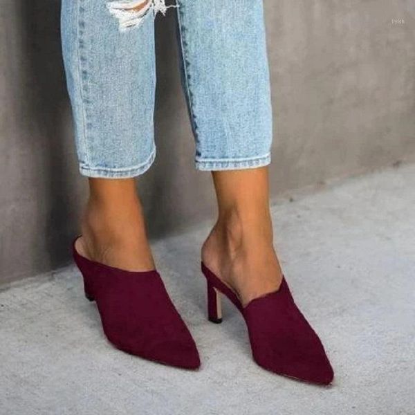 slippers 2021 summer women sandals high heels pointed toe mules shoes ladies stiletto office pumps female outdoor slides1, Black
slippers 2021 summer women sandals high heels pointed toe mules shoes ladies stiletto office pumps female outdoor slides1, Black
