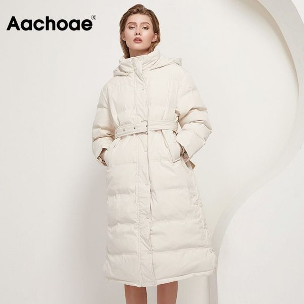 aachoae women 90% white duck down long coats with belt 2020 winter thick warm hooded coat parka female outwear down jacket c1204, Black
aachoae women 90% white duck down long coats with belt 2020 winter thick warm hooded coat parka female outwear down jacket c1204, Black