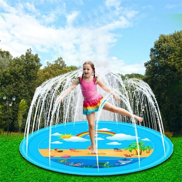 170cm sprinkle and splash water play mat for children outdoor swimming beach lawn inflatable sprinkler pad yellow y200728
170cm sprinkle and splash water play mat for children outdoor swimming beach lawn inflatable sprinkler pad yellow y200728