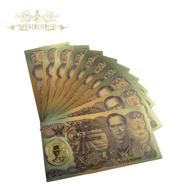 10pcs lot new design thailand banknote 100 baht banknote in 24k gold plated printing paper money for collection wmtnzp
10pcs lot new design thailand banknote 100 baht banknote in 24k gold plated printing paper money for collection wmtnzp