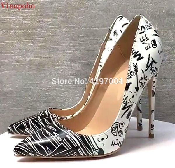 vinapobo artistic white black graffiti printed pumps women stiletto high heels ladies wedding party shoes pointed toe shoes
vinapobo artistic white black graffiti printed pumps women stiletto high heels ladies wedding party shoes pointed toe shoes