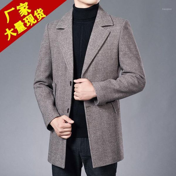 woolen coat men's medium long winter new products thickened men's casual middle aged wool windbreaker coat1, Black
woolen coat men's medium long winter new products thickened men's casual middle aged wool windbreaker coat1, Black