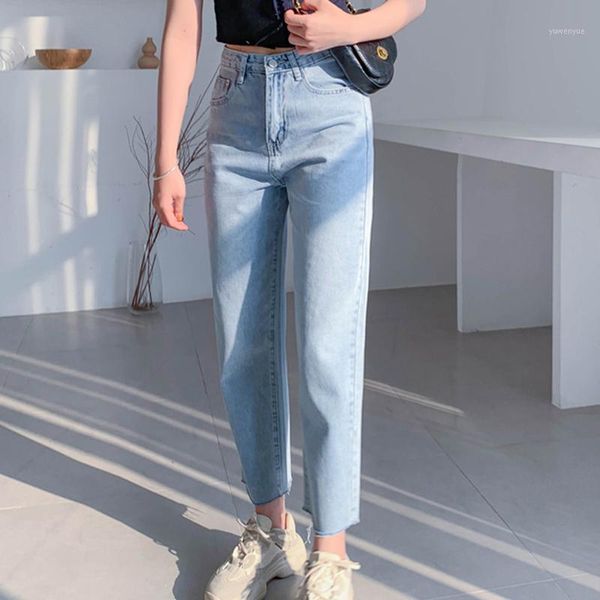 2019 new spring women casual pants vintage high waist pocket straight long pants women jeans yy5461, Blue
2019 new spring women casual pants vintage high waist pocket straight long pants women jeans yy5461, Blue