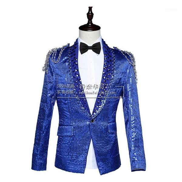 wholesale- 2016 blazer jacket prom wedding male costume nightclub bar slim sequins singer dancer performance show red blue white court dres1, White;black
wholesale- 2016 blazer jacket prom wedding male costume nightclub bar slim sequins singer dancer performance show red blue white court dres1, White;black