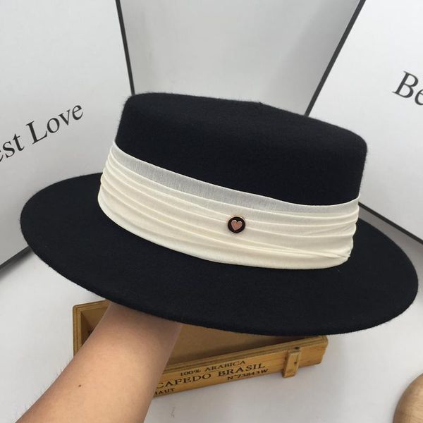 stingy brim hats fedora woolen flat hat for women felt british retro fashion elegant female women's cap1, Blue;gray
stingy brim hats fedora woolen flat hat for women felt british retro fashion elegant female women's cap1, Blue;gray
