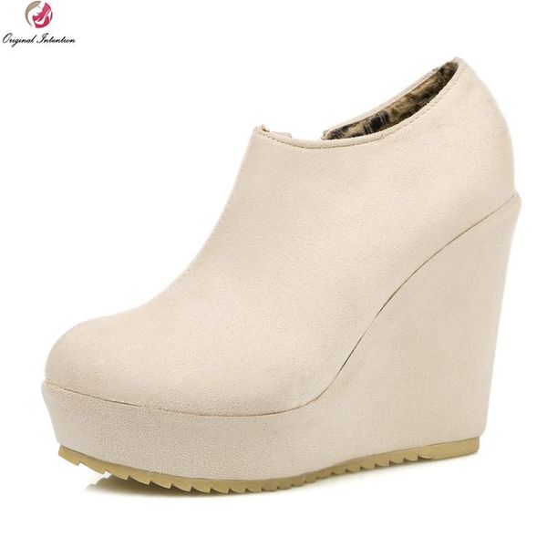 boots original intention stylish women ankle elegant platform round toe wedges black beige nice shoes woman us size 3-10.5
boots original intention stylish women ankle elegant platform round toe wedges black beige nice shoes woman us size 3-10.5