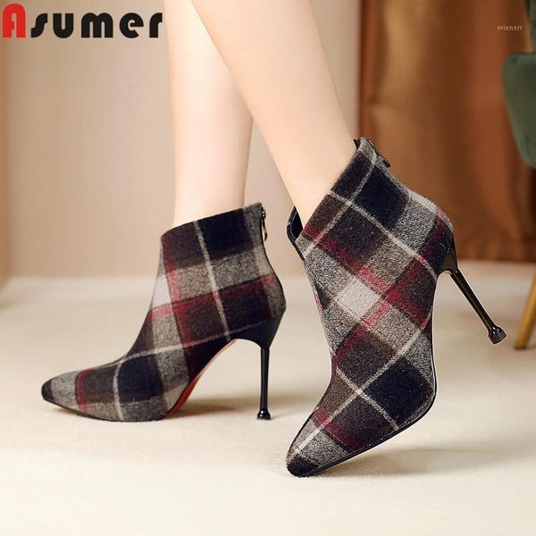 asumer 2020 new ankle boots pointed toe elegant autumn winter prom botos super high thin heels ladies boots size 34-401, Black
asumer 2020 new ankle boots pointed toe elegant autumn winter prom botos super high thin heels ladies boots size 34-401, Black