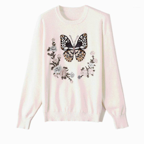 women sweater women pullover o neck pretty style sweaters butterfly flower knitting wholesale1, White;black
women sweater women pullover o neck pretty style sweaters butterfly flower knitting wholesale1, White;black