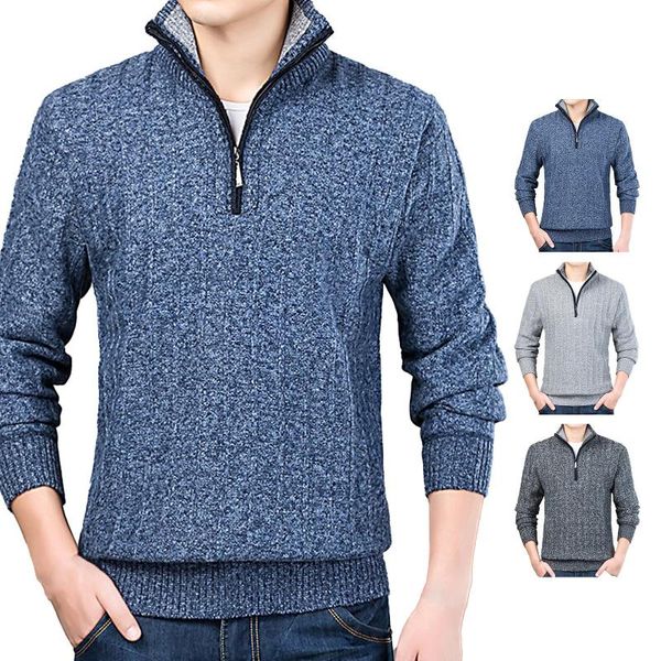 men's sweaters autumn winter 2021 fashion sweater for mens pullover half zip stand collar slim jumpers knitred cotton casual men clothe, White;black
men's sweaters autumn winter 2021 fashion sweater for mens pullover half zip stand collar slim jumpers knitred cotton casual men clothe, White;black